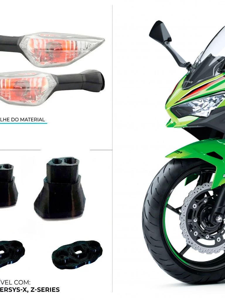 Par Coxim ABS Pisca/Seta Kawasaki Ninja 300/400/650/1000